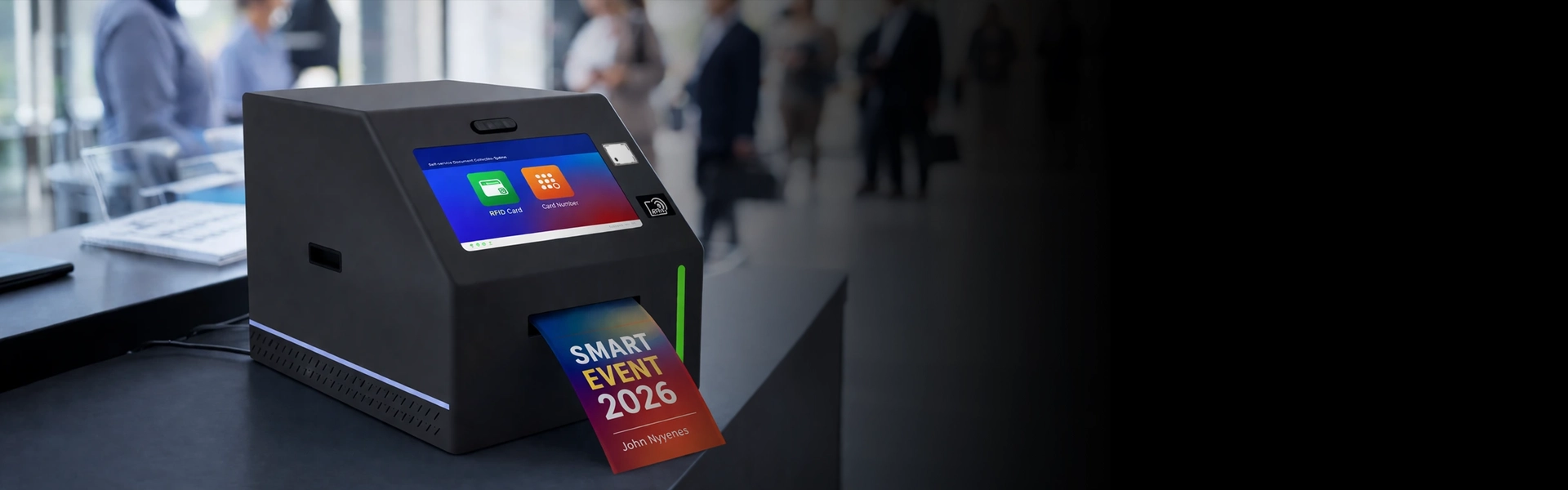 P65dk Large-Format Event Card Desktop Kiosk